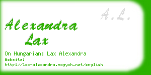 alexandra lax business card